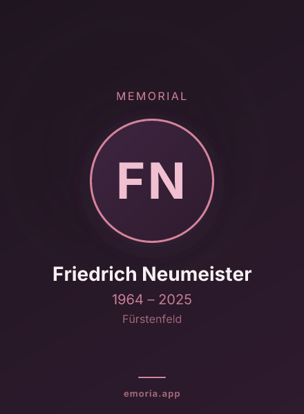 Memorial portrait of Friedrich Neumeister