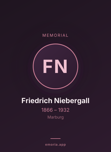 Memorial portrait of Friedrich Niebergall