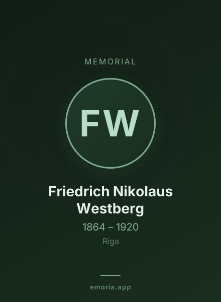 Memorial portrait of Friedrich Nikolaus Westberg