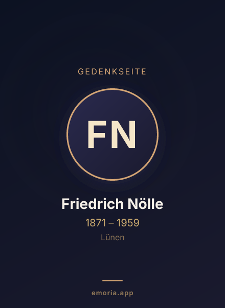Gedenkportrait von Friedrich Nölle