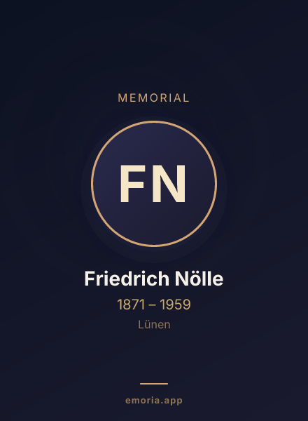 Memorial portrait of Friedrich Nölle