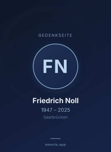 Gedenkportrait von Friedrich Noll