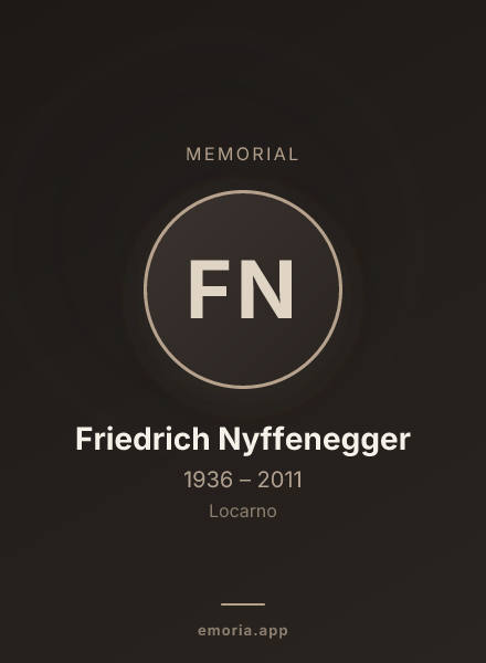 Memorial portrait of Friedrich Nyffenegger