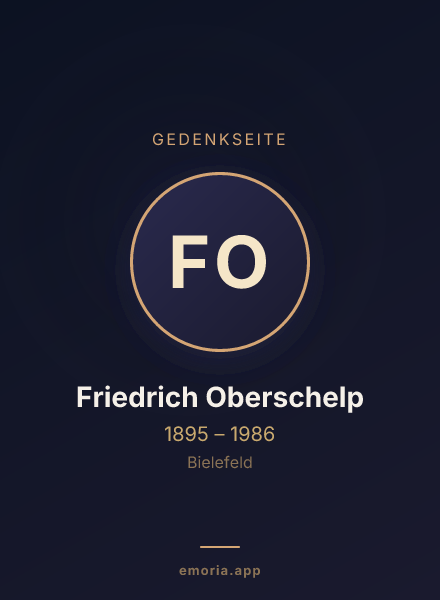 Gedenkportrait von Friedrich Oberschelp