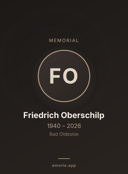 Memorial portrait of Friedrich Oberschilp