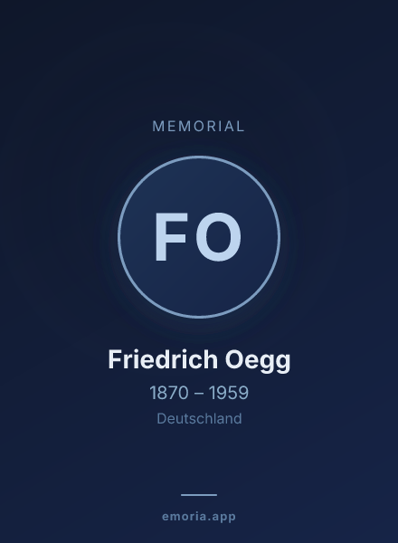 Memorial portrait of Friedrich Oegg