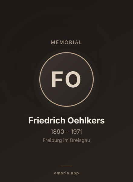 Memorial portrait of Friedrich Oehlkers