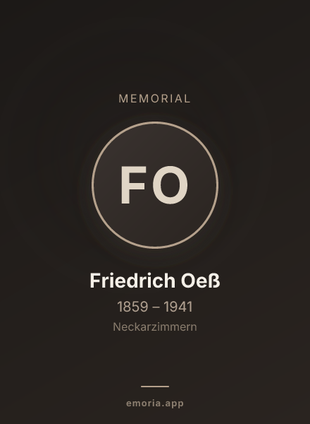 Memorial portrait of Friedrich Oeß