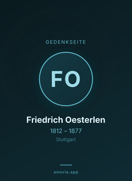 Gedenkportrait von Friedrich Oesterlen