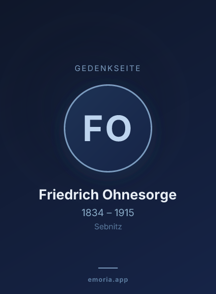 Gedenkportrait von Friedrich Ohnesorge