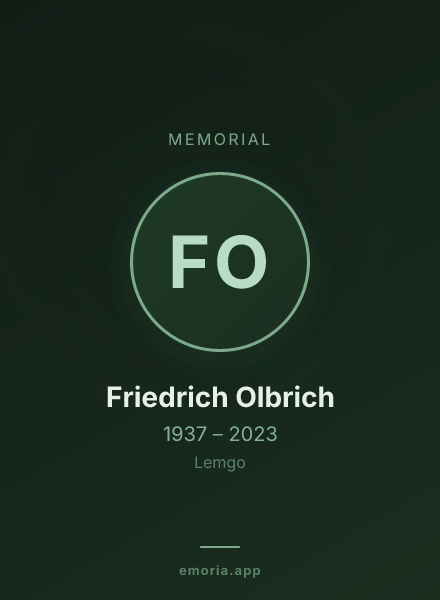 Memorial portrait of Friedrich Olbrich