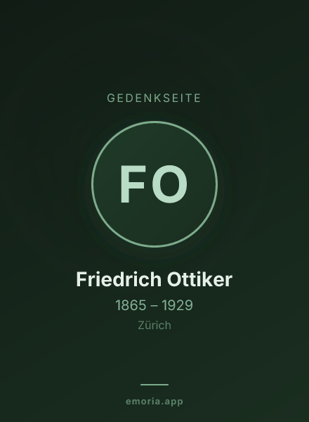 Gedenkportrait von Friedrich Ottiker