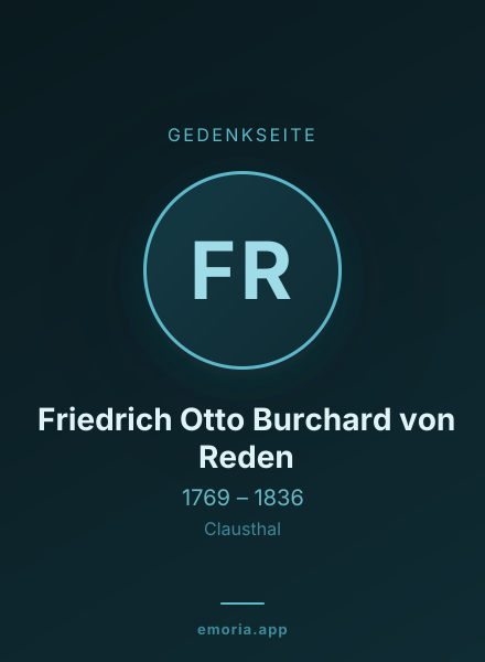 Gedenkportrait von Friedrich Otto Burchard von Reden