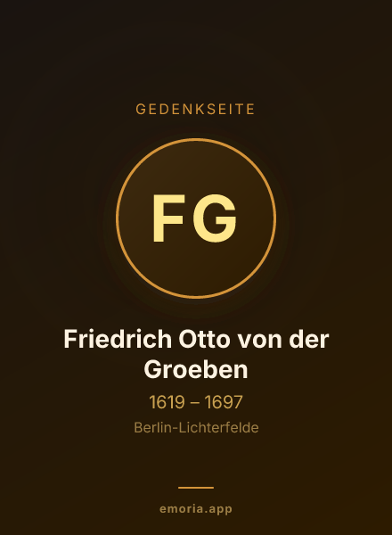 Gedenkportrait von Friedrich Otto von der Groeben