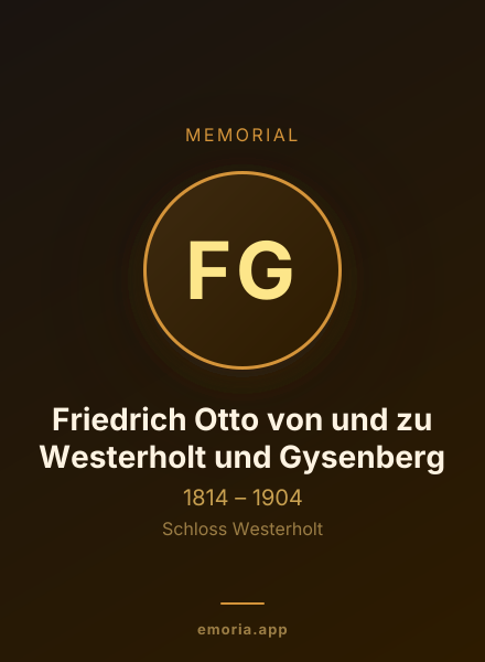 Memorial portrait of Friedrich Otto von und zu Westerholt und Gysenberg