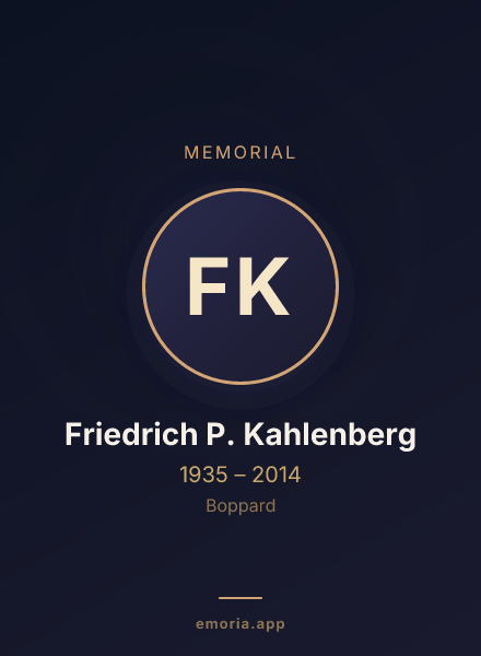 Memorial portrait of Friedrich P. Kahlenberg