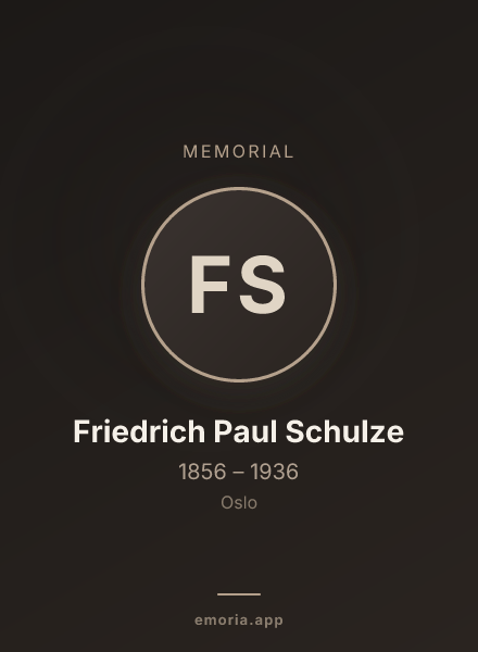 Memorial portrait of Friedrich Paul Schulze