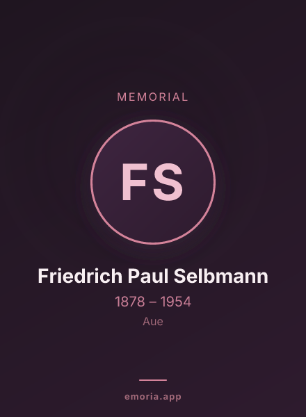 Memorial portrait of Friedrich Paul Selbmann