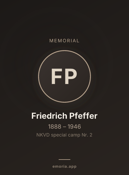 Memorial portrait of Friedrich Pfeffer