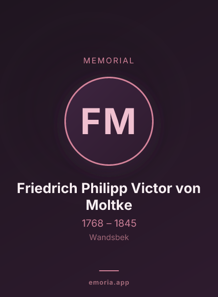 Memorial portrait of Friedrich Philipp Victor von Moltke