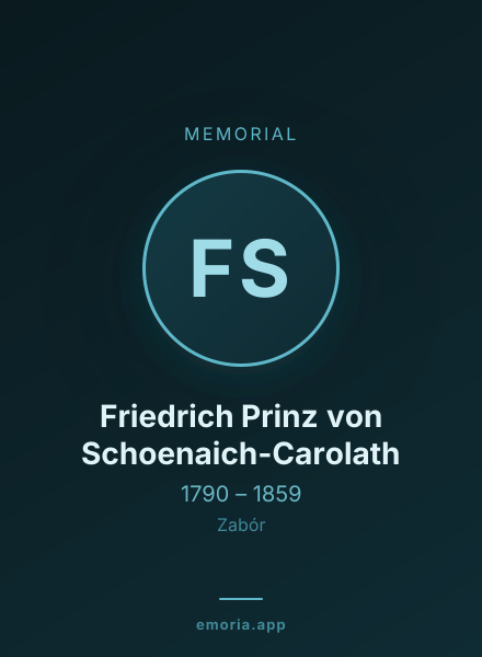 Memorial portrait of Friedrich Prinz von Schoenaich-Carolath