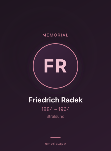 Memorial portrait of Friedrich Radek