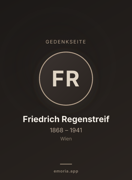 Gedenkportrait von Friedrich Regenstreif