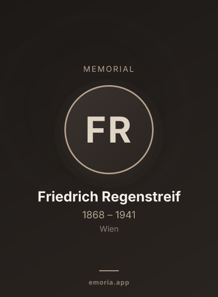 Memorial portrait of Friedrich Regenstreif