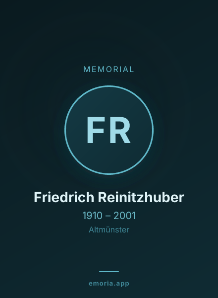Memorial portrait of Friedrich Reinitzhuber