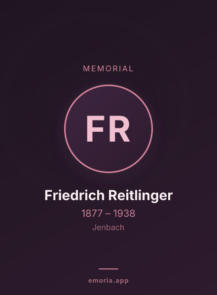 Memorial portrait of Friedrich Reitlinger