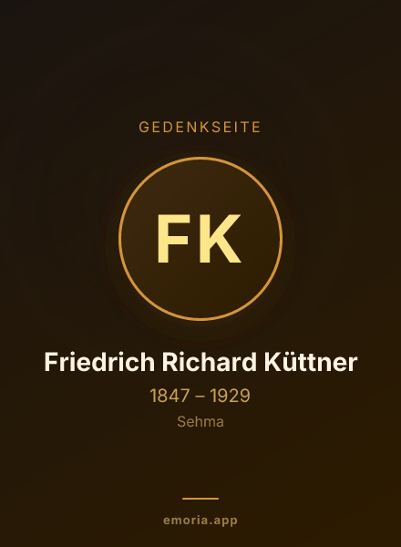 Gedenkportrait von Friedrich Richard Küttner