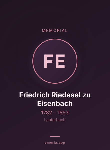 Memorial portrait of Friedrich Riedesel zu Eisenbach