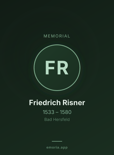Memorial portrait of Friedrich Risner