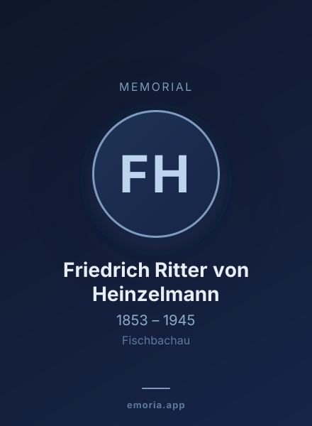 Memorial portrait of Friedrich Ritter von Heinzelmann
