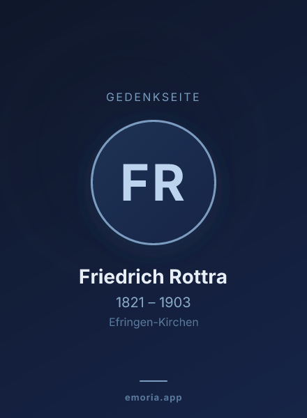 Gedenkportrait von Friedrich Rottra