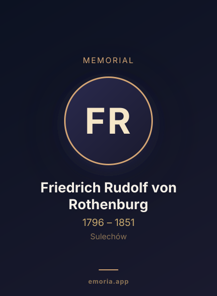 Memorial portrait of Friedrich Rudolf von Rothenburg