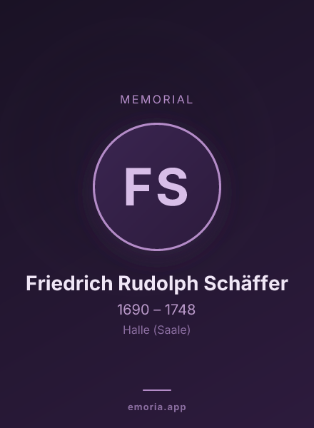 Memorial portrait of Friedrich Rudolph Schäffer