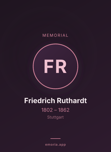Memorial portrait of Friedrich Ruthardt