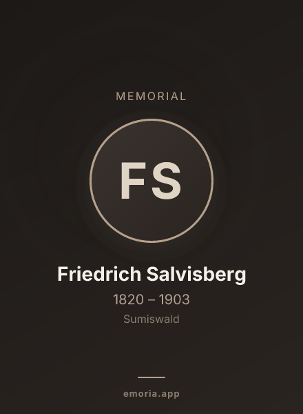 Memorial portrait of Friedrich Salvisberg