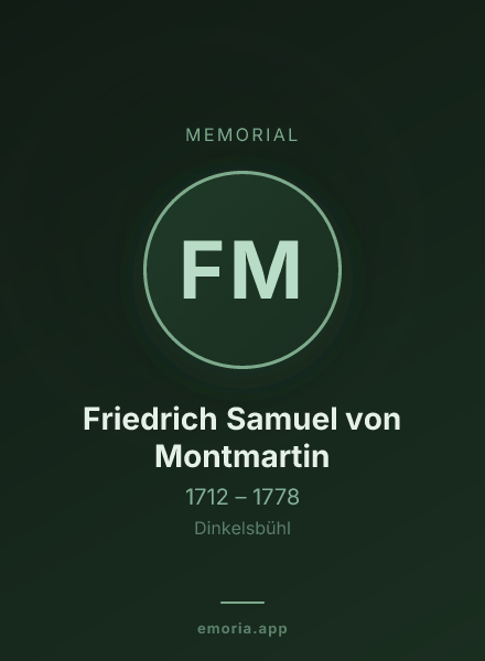 Memorial portrait of Friedrich Samuel von Montmartin