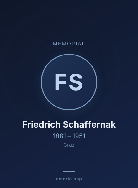 Memorial portrait of Friedrich Schaffernak
