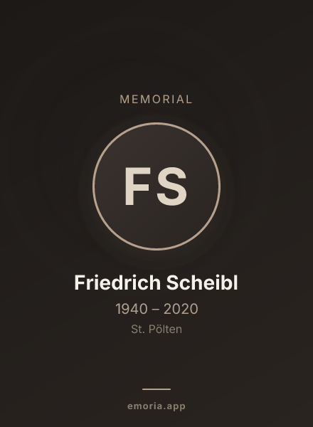 Memorial portrait of Friedrich Scheibl