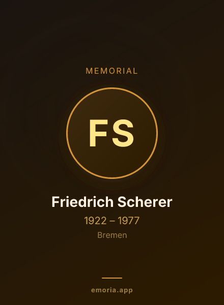 Memorial portrait of Friedrich Scherer