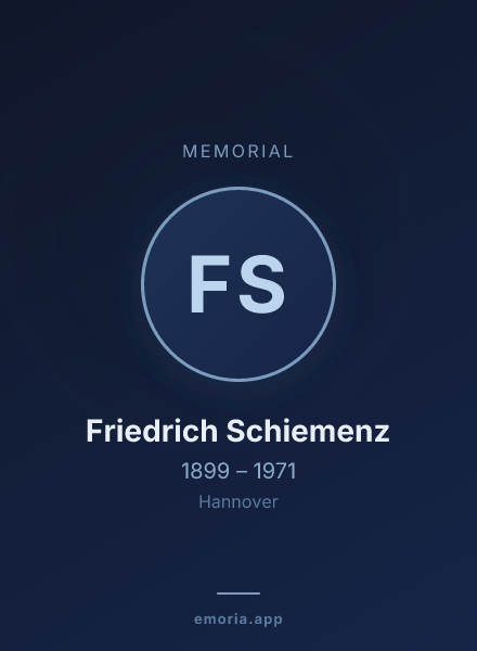 Memorial portrait of Friedrich Schiemenz