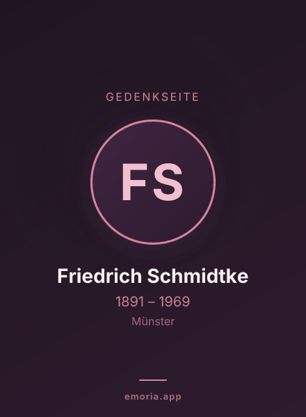 Gedenkportrait von Friedrich Schmidtke