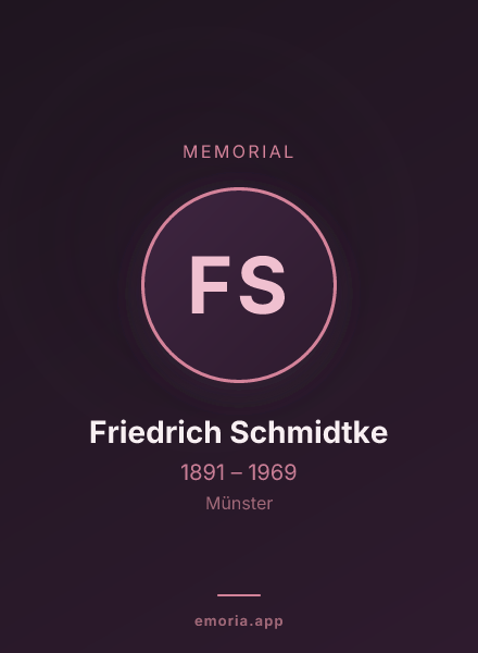 Memorial portrait of Friedrich Schmidtke