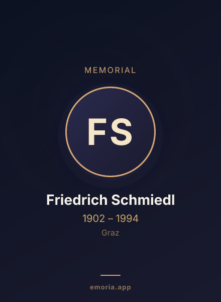 Memorial portrait of Friedrich Schmiedl