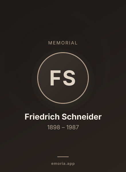 Memorial portrait of Friedrich Schneider