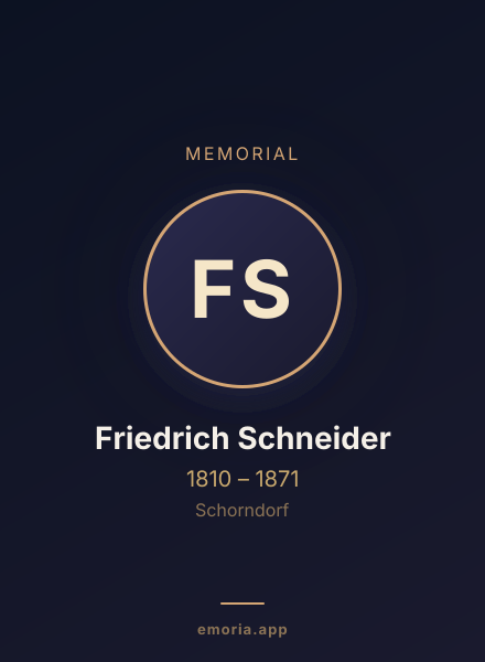 Memorial portrait of Friedrich Schneider