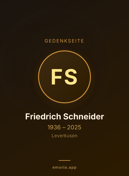 Gedenkportrait von Friedrich Schneider